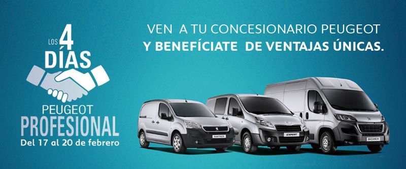 DESCUBRE LA GAMA COMERCIAL DE PEUGEOT EN LOS “4 DÍAS PEUGEOT PROFESIONAL” DESCUBRE LA GAMA COMERCIAL DE PEUGEOT EN LOS “4 DÍAS PEUGEOT PROFESIONAL”