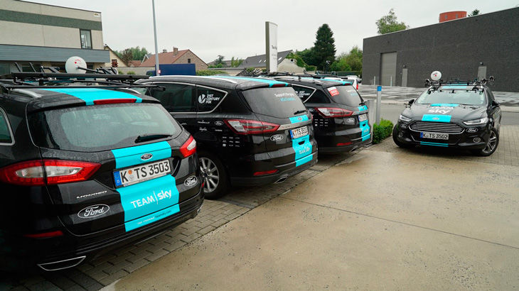 El equipo ciclista Sky lucha por repetir la victoria en el Tour de Francia El equipo ciclista Sky lucha por repetir la victoria en el Tour de Francia
