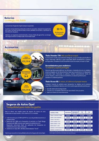 Baterías, accesorios y seguros Baterías, accesorios y seguros