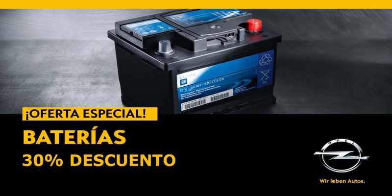 Oferta en Baterias Descuento del 30% Oferta en Baterias Descuento del 30%