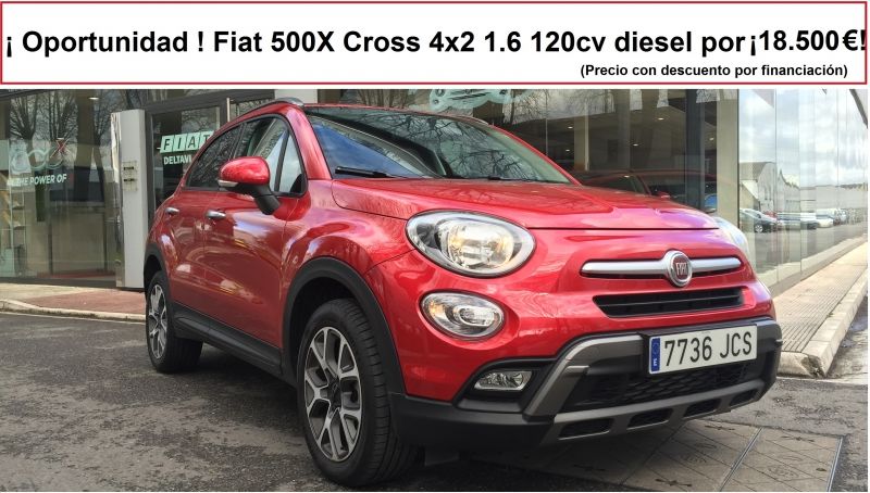 ¡ Fiat 500X Cross 4x2 1.6 diesel de 120cv por 18.500 ! ¡ Fiat 500X Cross 4x2 1.6 diesel de 120cv por 18.500 !