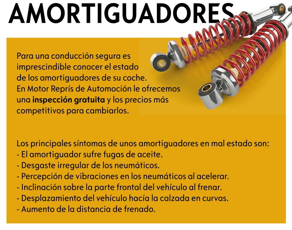 CONDUEIX AMB MÉS SEGURETAT CANVIANT ELS AMORTIDORS DEL TEU COTXE CONDUEIX AMB MÉS SEGURETAT CANVIANT ELS AMORTIDORS DEL TEU COTXE