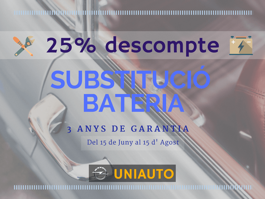 OFERTA : Canvi Bateria Cotxe OFERTA : Canvi Bateria Cotxe